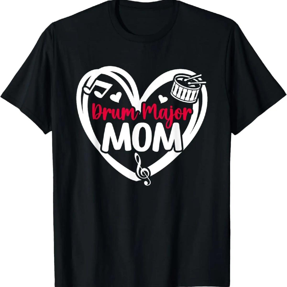 

Drum Major Mom Heart Mom Of A Drum Major Mama T-Shirt XXXXXL чорний