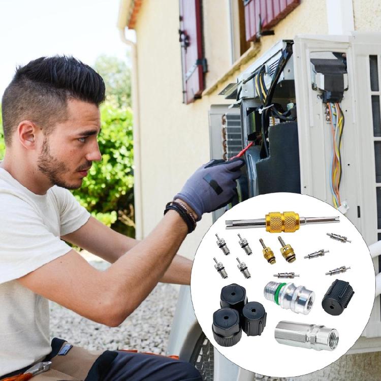 Klimaanlagenventilkerne Reparaturset Entfernungswerkzeug Klimaanlagenventilkerne Set Ventileinsätze für R12 R134A