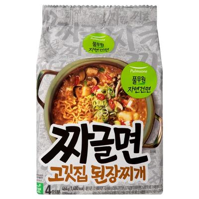 Pulmuone Jjageulmyeon Meat House Soybean Paste Stew, 4 Pieces