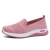 2025 Breathable Wedge Heel Loafers Women Spring Summer Slip On Knitted Sports Shoes Woman Anti Slip Soft Sole Walking Shoes Lady