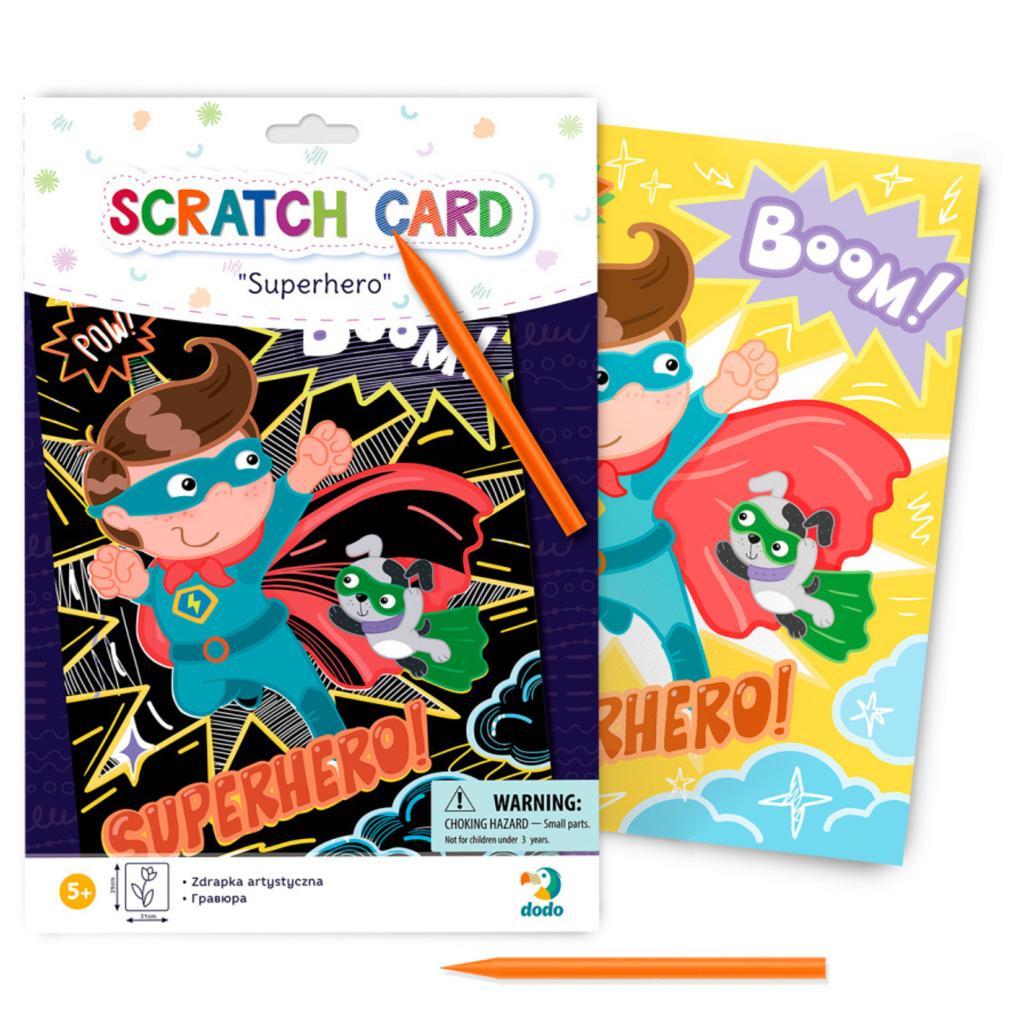 Zdrapka Artystyczna ”Superbohaterowie” Malowanie Metodą Scratch Dla Dzieci