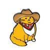 ROSTIVO Enamel Pin for Backpacks Orange Cat Lapel Brooch Pin Unisex Novelty Pin for Bags Jackets No Jewels Hats, Enamel,
