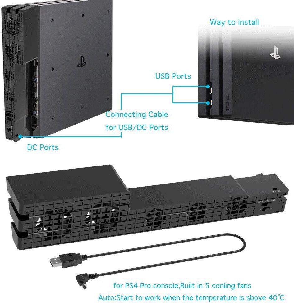 Cooling Cooler DC 5V For Sony PS4 Pro Slim Playstation Play Station PS 4 Game Console Fan Refrigerator USB Portable Ventilation