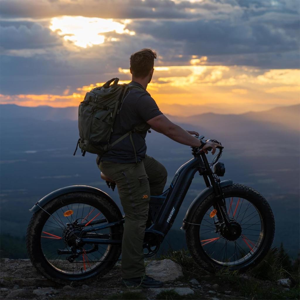 Freesky M530 Electric Bike, 2 * 1000W Dual Motor, 48V 30Ah Battery, 26*4.0'' Fat Tires, Range 120KM,  Max 64 KM/H, Dual Suspension