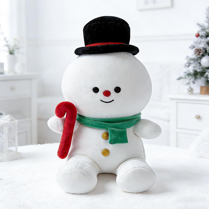 Cute Christmas Plush Doll Snowman Gingerbread Man Christmas Tree Santa Claus Doll Holiday Decoration Gift