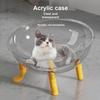 Large Cat Cave Space Capsule Pet House Summer All Seasons Universal Transparent Acrylic Rotating Base Cat Toy Pet Supplies