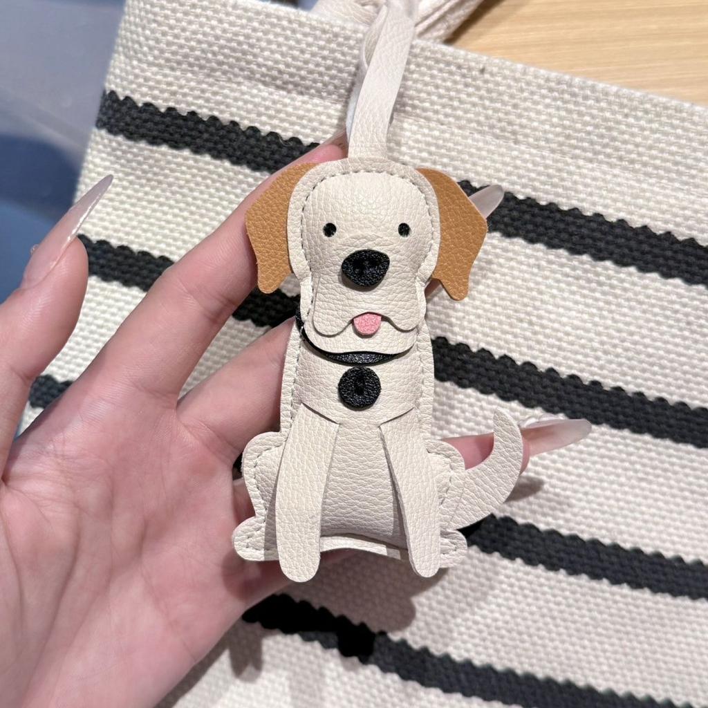 Handmade Labrador Keychain Pendant Dog Bag Leather Charm Cute Key Holder Gift