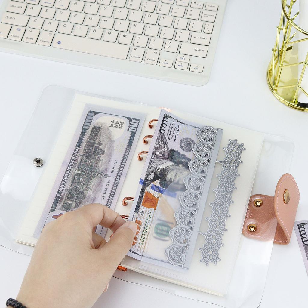 A6 Binder Notebook Accessories Removable Notebook Book Core 6-hole Cash Budget PP Bag Office Stationery