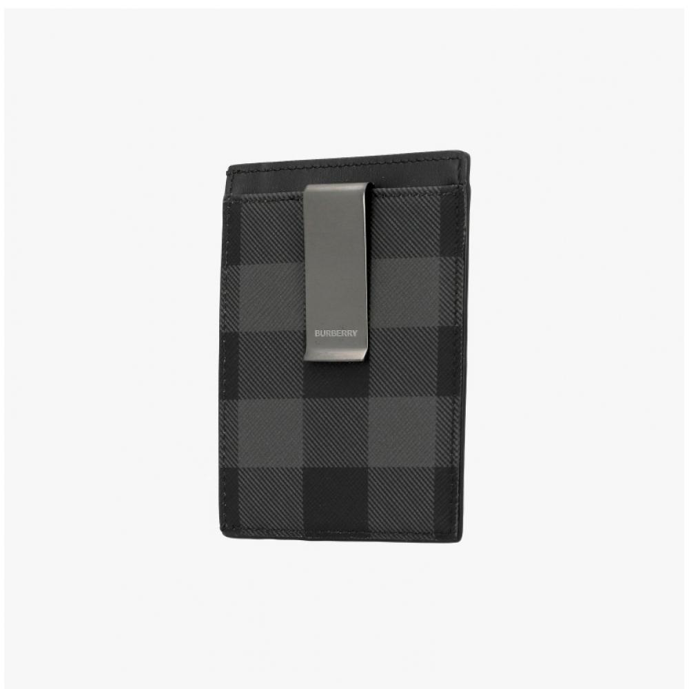 Burberry Portfel na karty z klipsem na banknoty w kratę vintage 8070202 A1208