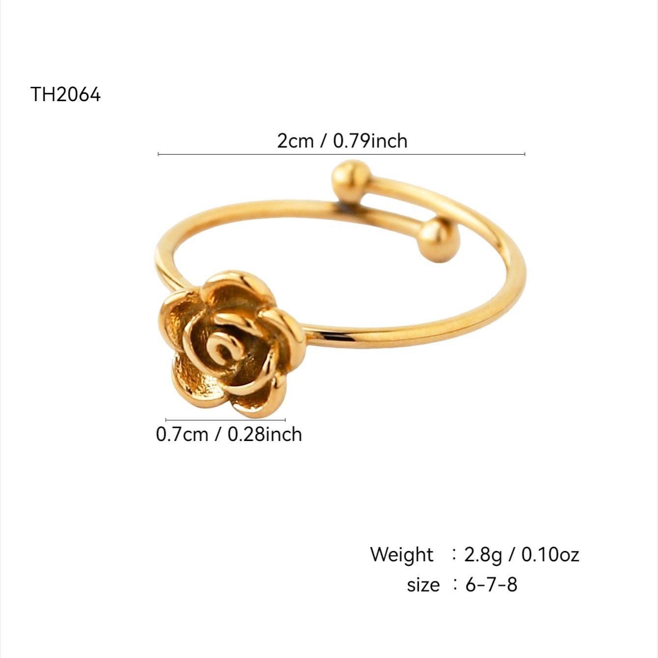 

Модный Простой Темпераментный Нежный И Элегантный Зрелый Смысл Нержавеющая Сталь Покрытая 18К Золотом Розовое Кольцо Женский Циркон 8