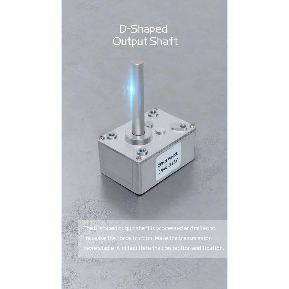 5840-31ZY Worm Gear DC Gear Motor 6V~24V Super Self-Locking Forward And Reverse Speed Control Shaft Length 51MM Brushed Motor