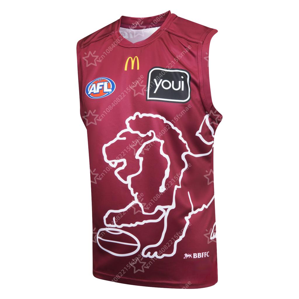 AFL Brisbane Lions 2025/2026 Offizielles Replica Heim-Trainings-Heritage-Trikot Herren Ärmelloses Fußballshirt BBFFC Fanartikel