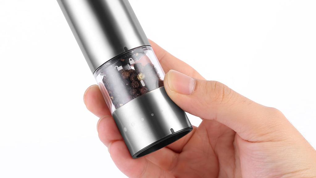 RUSSELL HOBBS Mini Elektrische Salz- und Pfeffermühle, 7935JP, Einstellbare Mahlstärke, für Steinsalz, Pfeffer und Gewürze
