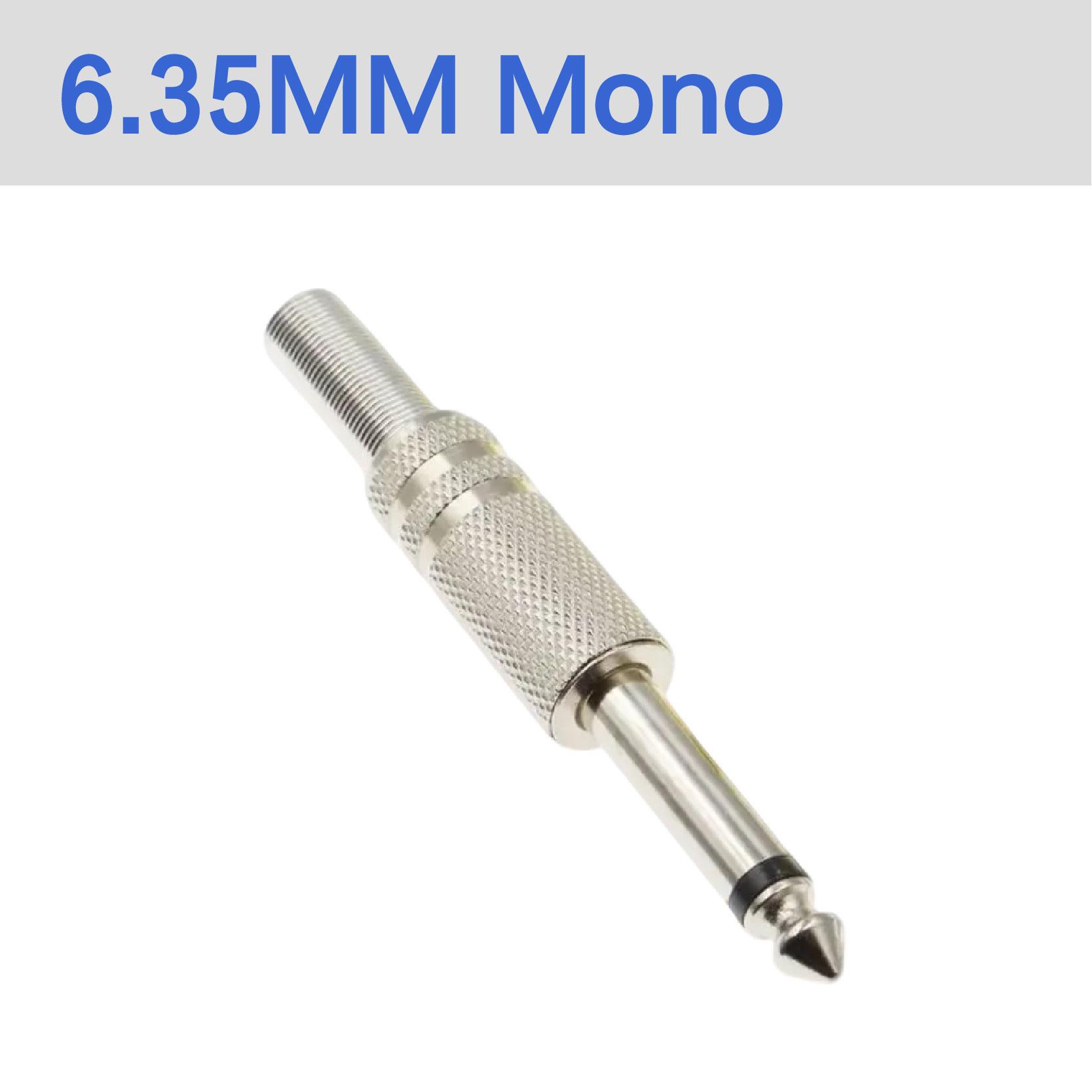 

Audio Cable Microphone Accessories 6.35mm Mono Stereo Channel Amplifier Plug Adapter Connectors 5pcs