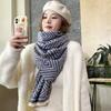 Winter new back-shaped core-spun yarn scarf women's versatile imitation cashmere shawl thickened warm scarf dual-purpose