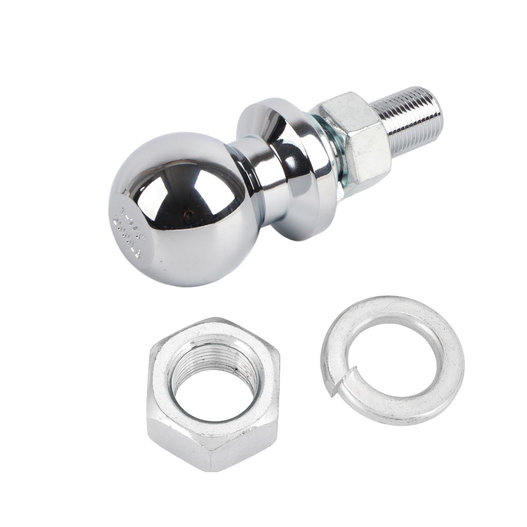 1‑7 8in Diameter Chrome Hex Nut Hitch Ball for ATV UTV Lawn Tractor 5 8x1‑3 4in Shank 2000 LBS