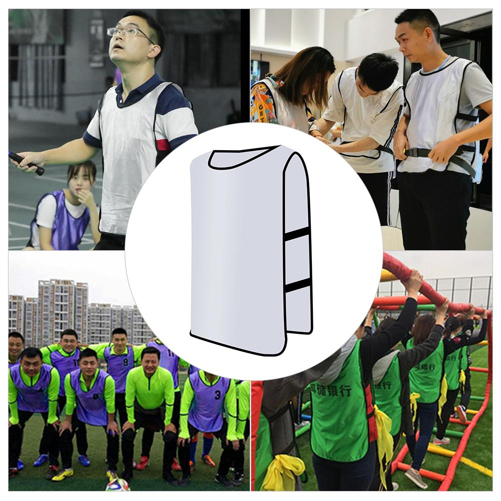 12 Stück Outdoor Sportwesten Scrimmage Fußball Fußballtraining Atmungsaktiv Erwachsene Trikotweiß Erwachsene
