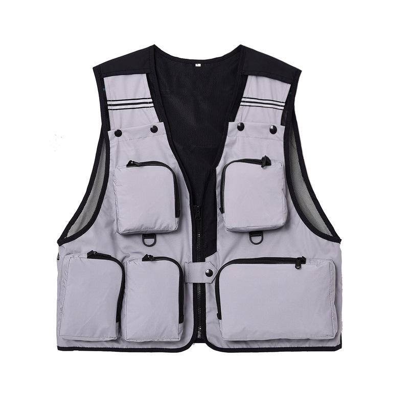 Outdoor Multi-Pocket Workwear Vest for Volunteers, Fishing, Photography, or Group Activities XL