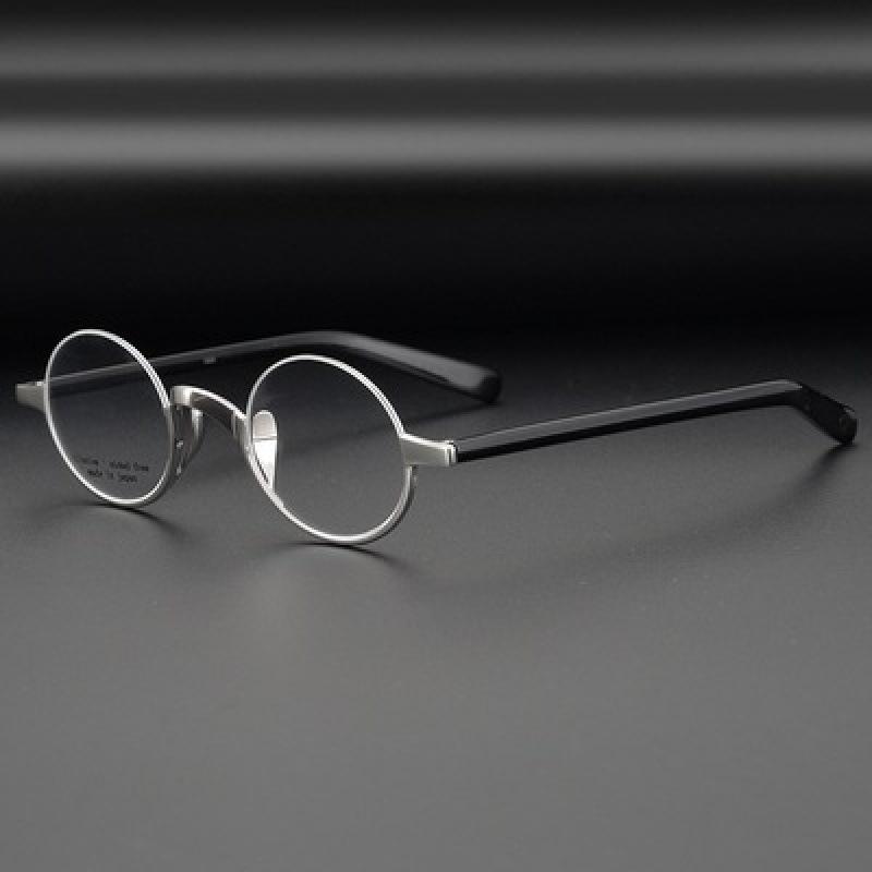 2025 Japanese Handmade Round Half Rim Glasses Frame Men Women Vintage Acetate Titanium Eyegalsses Personality Optical Eyewear