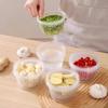 Refrigerator Freshness Box Portable Round Transparent Draining Double Layer Freshness Box Home Ginger Garlic Onion Storage Box