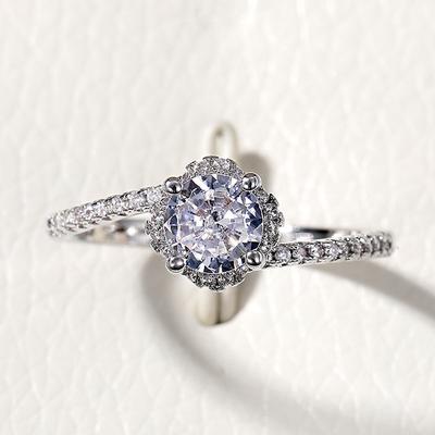 Neues ausgefallenes Design für Damen, Verlobungsringe, AAA, runder Zirkonia, schillernder Antragsring für Liebhaber, hochwertiger, trendiger Schmuck
