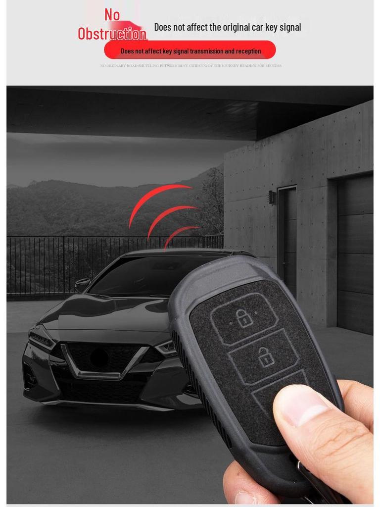 4-Button Smart Key Case: Modern Protective Cover with Key Chain