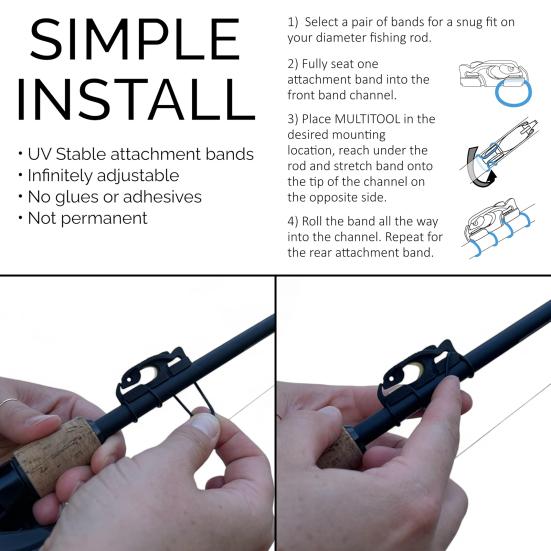 1 Set Fishing Multitool with Rod Mounted Line Cutter Hook Keeper Anti-Tangle Tackle Change Secure Weight Multifunctional Tool Fishing Accessories