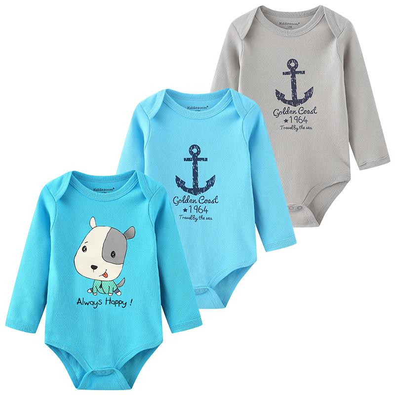 

Kiddiezoom/боди из 3 предметов для маленьких мальчиков, мягкий хлопковый комбинезон с длинными рукавами и одеждой для малышей 0-12 месяцев, комбинезон с героями мультфильмов, одежда 6-9Months