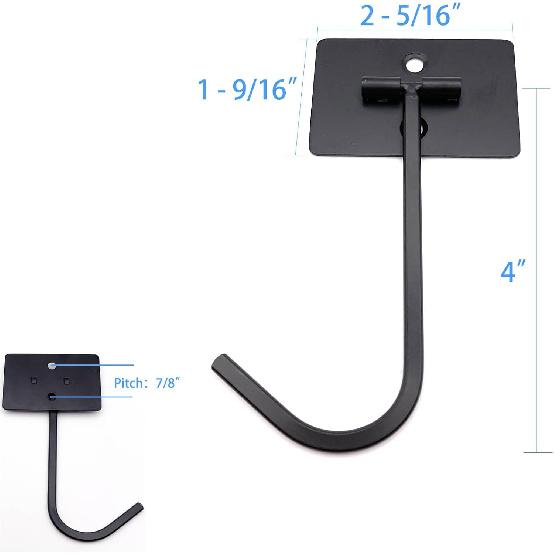 Foldable Banana Hook Under Cabinet Banana Holder Black Metal Counter Oragnizer Space Saving Hangers Self-Adhesive/Screw Mounted Banana Holder Stand