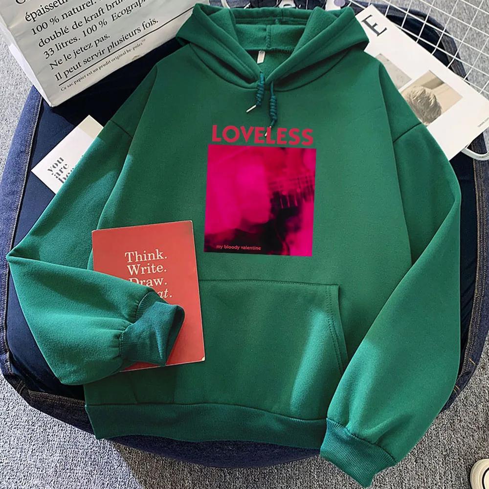 Loveless Song Printing Hoody My Bloody Valentine Rock Band Hoodies Moletom Graphic Streetwear Women Clothing