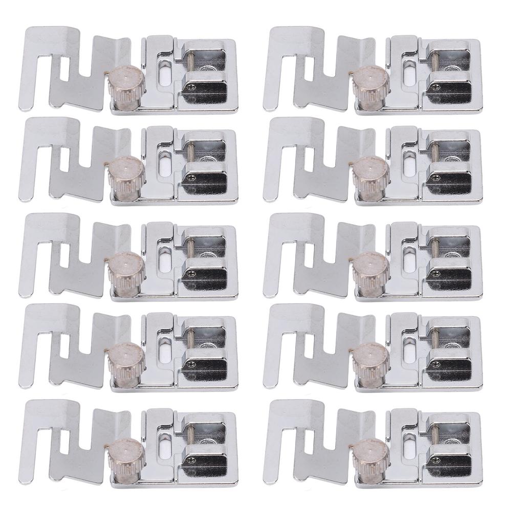 10Pcs Elastic Cord Presser Foot Stainless Steel Rustproof Accurate Size Stretch Presser Foot for Sewing Machine