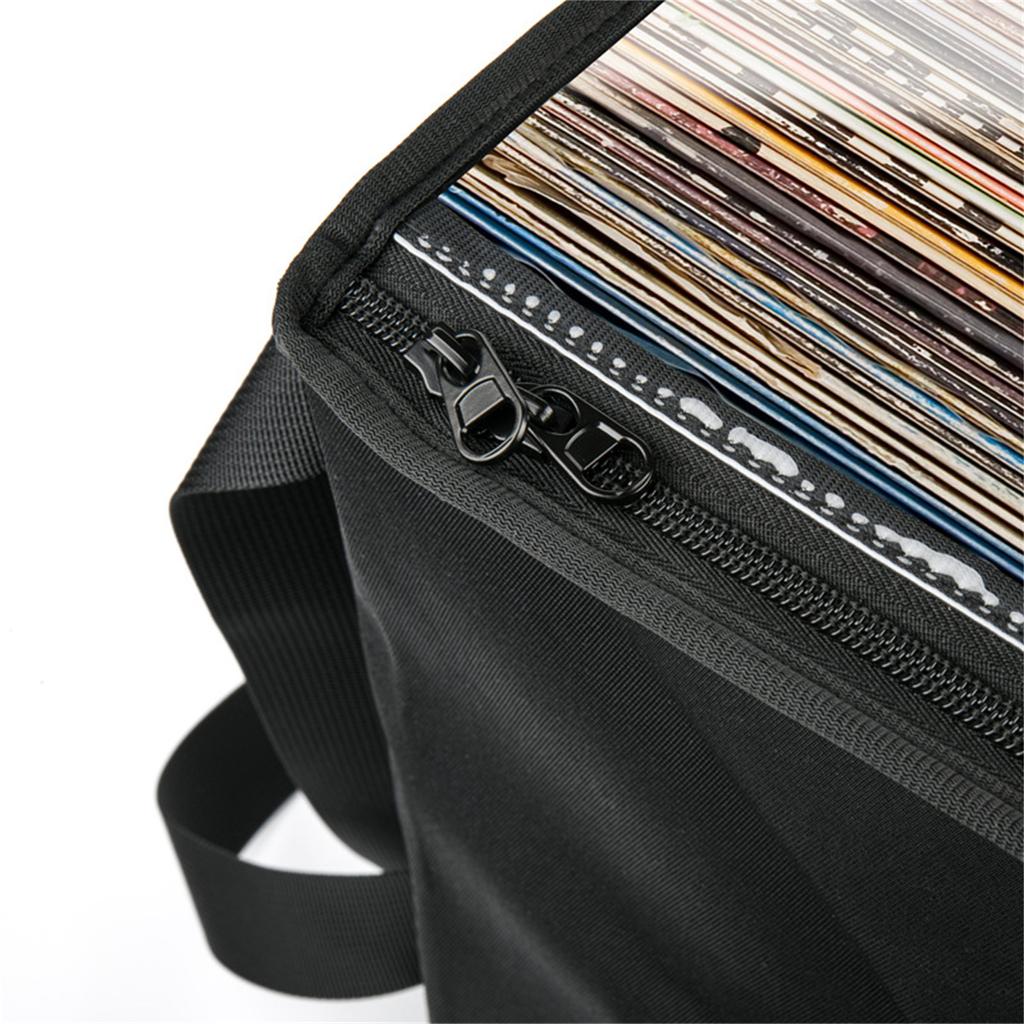 Mayrecords Shoulder Bag Handy Storage Shoulder Bag Lightweight Carry Favorite Music Anywhere for 50pcs 12inch Vinyls