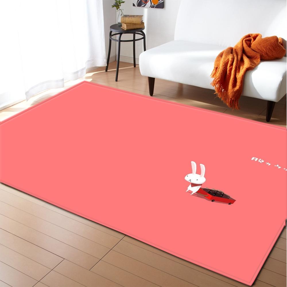 Ethnic Style Carpet Feather Style Bedroom Floor Mat