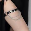 1PC Metal Tassel Fashion Punk Leg Loops Adjustable Love Heart Chain Gothic Leg Ring Sexy Pu Leather Irregular Suspender Leg Chain