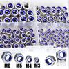160pcs Stainless Steel Nylon Locking Nuts - Anti-Slip, Self-Locking Hex Cap, Full/Right Thread, M3-M6. Durable, Nylon Inserts, F