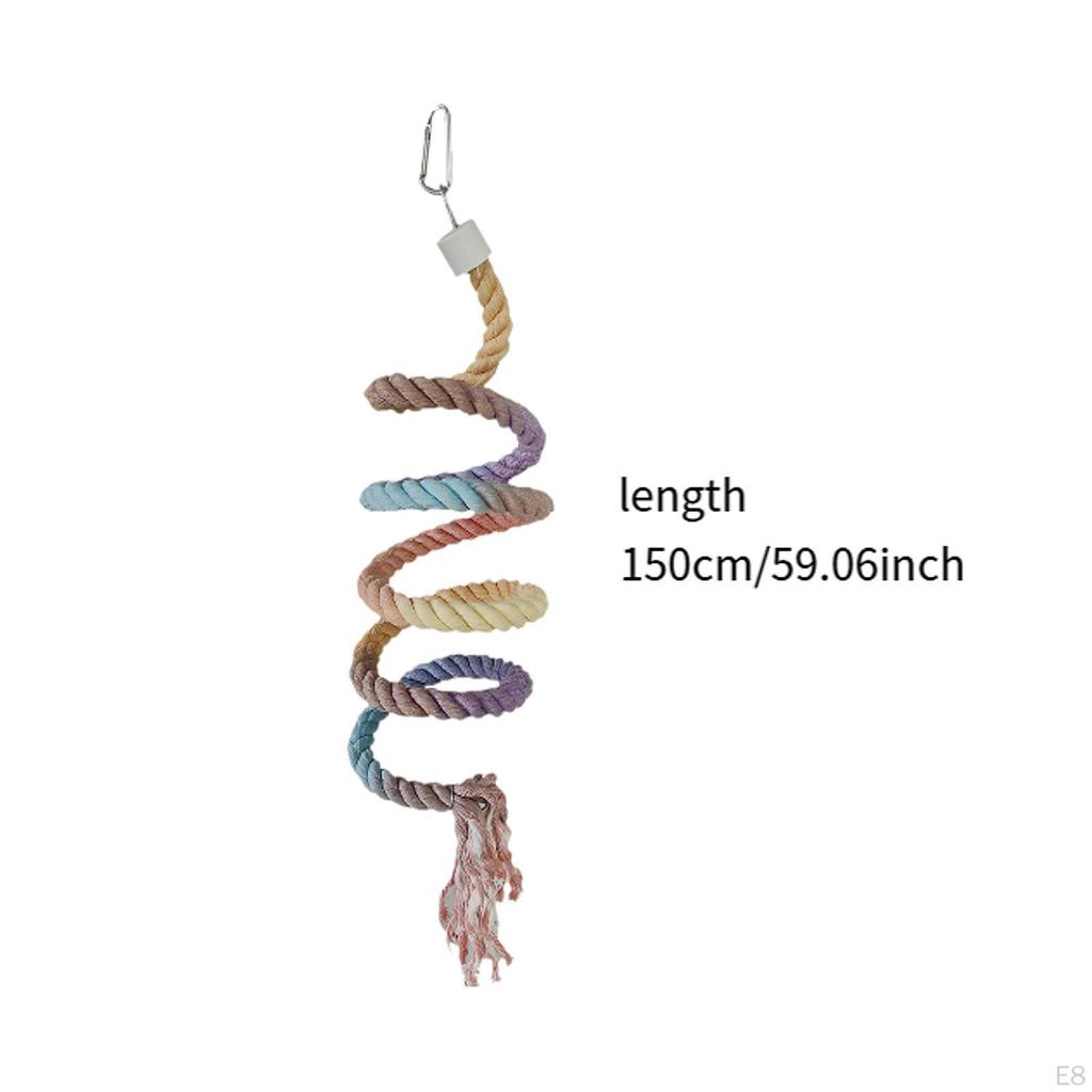 Bird Rope Perch ,Parrot Swing ,Colorful ,Pet Supplies ,Climbing Toy ,Cotton for Canaries