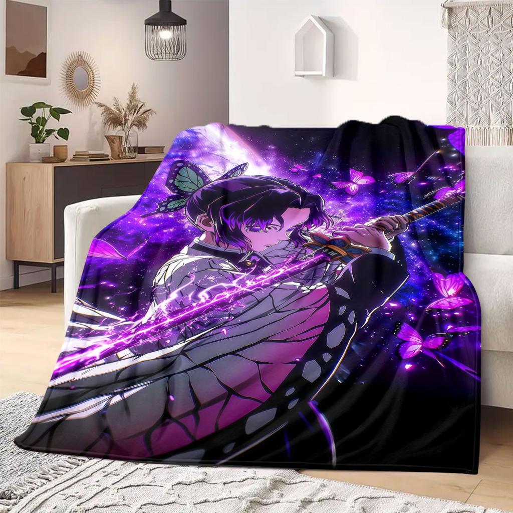 Giyu Tomioka Water Flannel Blanket Warm,Comfortable,Suitable for Bedrooms,Sofas,Beds,Chairs,Picnics,Travel