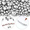 20/50Pcs Oval Stainless Steel Beads Rice Shape Beads Seed Beads Loose Spacer Beads For Jewelry Making DIY Bracelet Accessories
