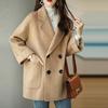 Woolen coat women's autumn and winter Korean version loose and thin versatile foreign woolen coat thickened medium and long coat