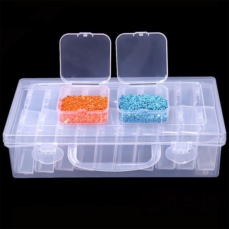 Diy Diamond Painting Embroidery Storage Box, Nail Art Jewelry Rhinestone Mosaic Storage Container, Multifunctional Storage Box
