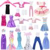 3 Set/Pack Fashion 30cm Doll Clothes High Quality Coat Fishtail Party Wear Dress Princess Gown Kids Toy Accessories Gift