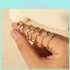 Keine IP Edelstahl Offener Ring Mit Zirkonia Für Frauen Modeschmuck