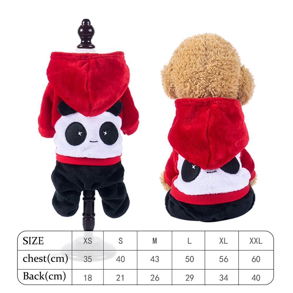 Cartoon Winter Puppy Clothes Coral Velvet Warm Pet Outfit XS-L for Corgi Chihuahua Dinosaur Panda Elk