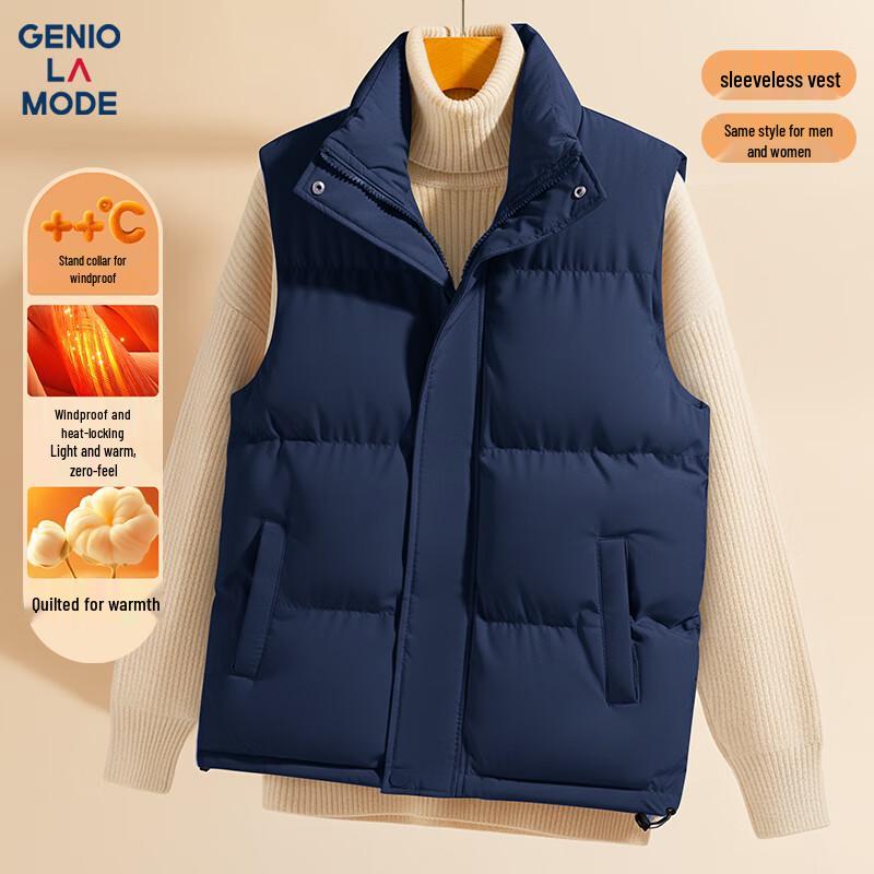 

GENIOLAMODE Мужской зимний теплый хлопковый жилет на флисовой подкладке L