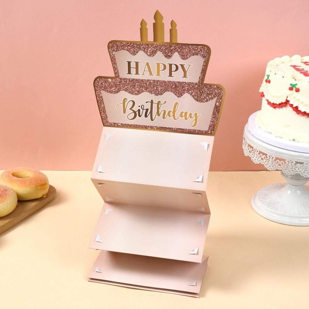 6/7 Slots Birthday Cake Money Card Traditional Cash Envelopes Folding Cash Holder  Wedding Ceremony