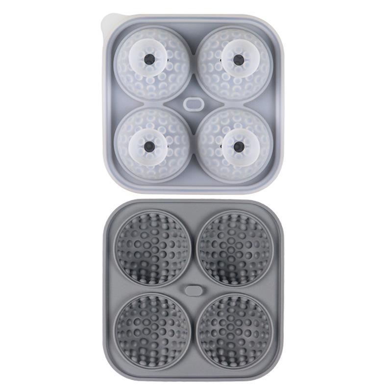 Golf Eisgitter Eishockeyform Whiskey-Eisbox Silikon-Eisgitter Eishockey mit Trichter Eiswürfelform