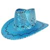 Sequined Western Cowboy Hats for Festivals Parties and Carnivals Sparkling Design Lightweight Practical Polyester Hat
