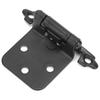 10Pcs Steel American Self Closing Spring Cabinet Hinge Home Decoration Accessories(black)