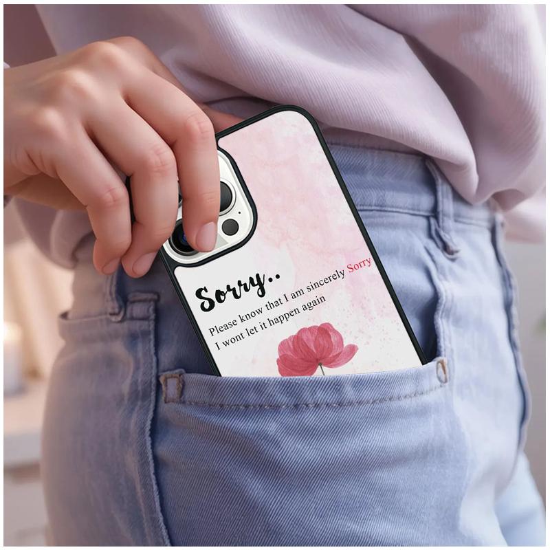 Funny Letter Sorry If Phone Case For iPhone 17 Air 15 16e 14 13 Pro Max Coque 12 11 Pro Max PLUS cover