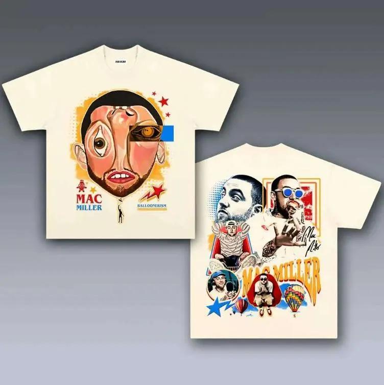 New Rapper Mac Miller Album Balloonerism Poster TShirt Streetwear Hip Hop YK Fashion Tees Unisex Women Oversized Casual Tops